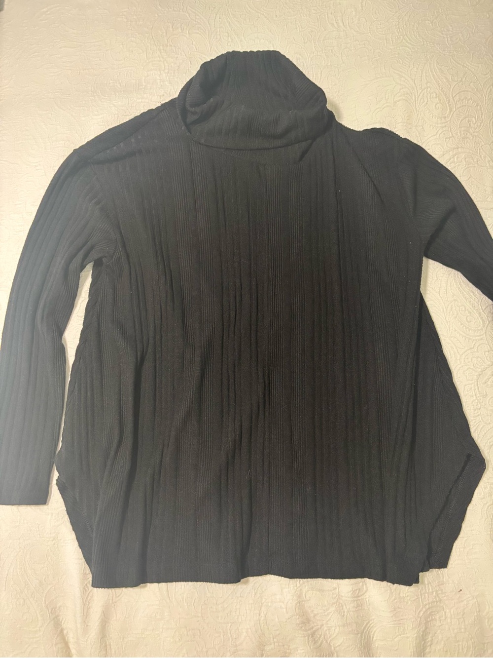 Simply Vera Vera Wang Black Ribbed Cowl Neck Sweater